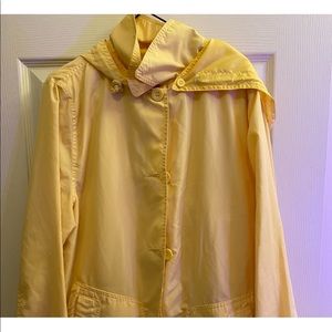 yellow rain jacket